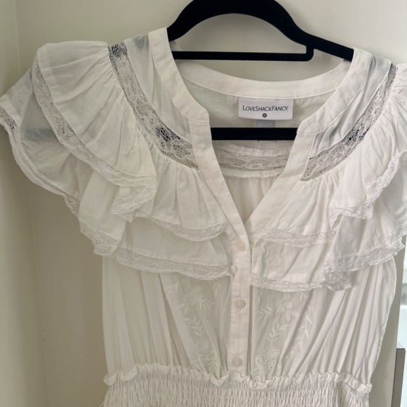 Loveshackfancy x Target white mini ruffle dress - size s - Picture 3 of 3